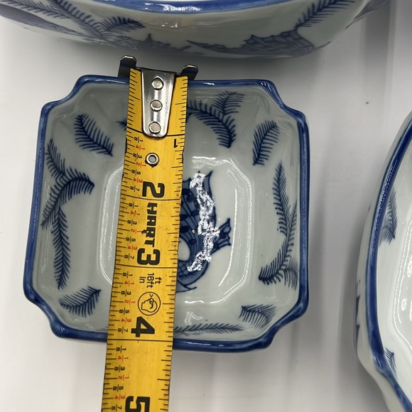 Set of 4-Graduated Hand Painted Cobalt Blue Decorative Bowls - Picture 5 of 11